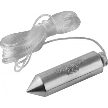 Отвес ЗУБР &quot;МАСТЕР&quot; строительный со шнуром, в пластиковом контейнере,100 г 0636-100_z01 купить в Кургане