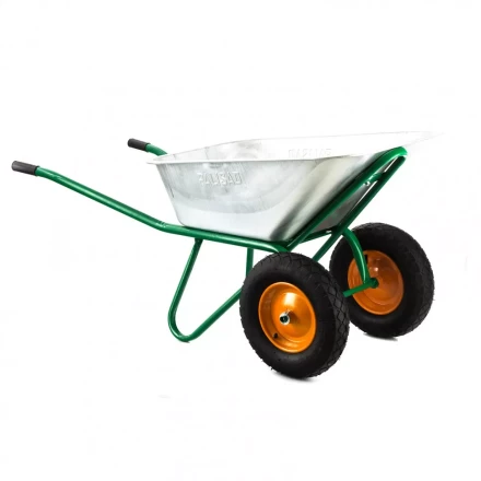 Тачка садово-строительная двухколесная усиленная грузоподьемность 320 кг обьем 100 л Palisad 68937 купить в Кургане