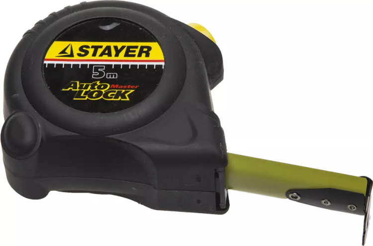 Рулетка STAYER "MASTER" "AUTOLOCK", корпус с резиновым напылением, автостоп, 5мх25мм 2-34126-05-25_z01 купить в Кургане