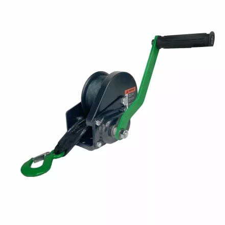 Лебедка ручная барабанная с тормозом HITCH HWB 500 500 кг лента 10 м (SZ073181) купить в Кургане