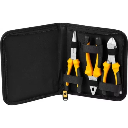 Набор JCB: Губцевый инструмент, хромированное покрытие, двухкомпонентные рукоятки, CrV cталь, 3 предм, чехол JPL016 купить в Кургане