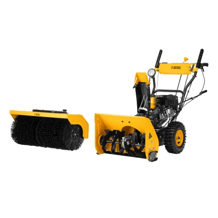 Гибридная снегоуборочная машина с функц. подметания SWB-800, 212 сс, руч. старт, 2 насадки// Denzel 97662 купить в Кургане