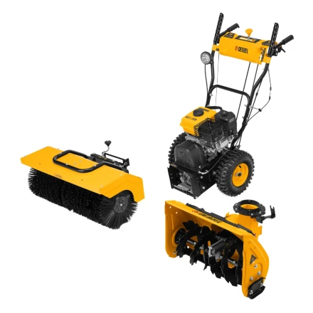 Гибридная снегоуборочная машина с функц. подметания SWB-800, 212 сс, руч. старт, 2 насадки// Denzel 97662 купить в Кургане