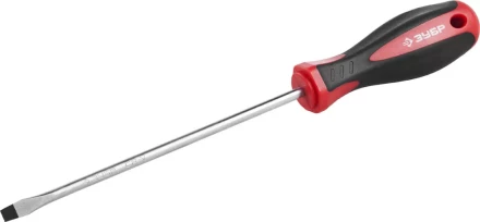 Отвертка ЗУБР &quot;МАСТЕР&quot;, Cr-v, эргономичная двухкомпонентная рукоятка, SL5,5x150мм 25061-5.5-150_z02 купить в Кургане