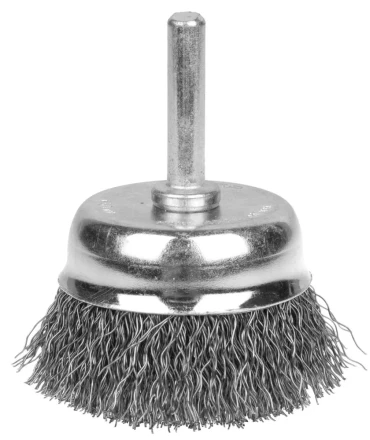 ЗУБР "ЭКСПЕРТ". Щетка чашечная для дрели, витая стальная проволока 0,3мм, 75мм 35253-075_z01 купить в Кургане