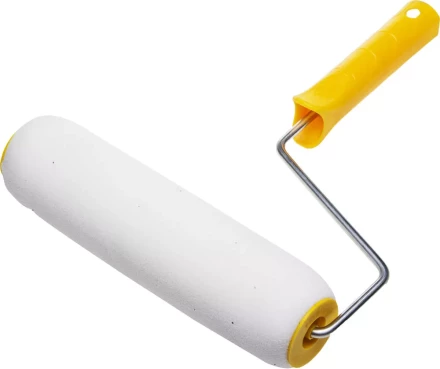 Валик &quot;СТРУКТУРНЫЙ ПОРОЛОН В ГОРОШЕК&quot; малярный в сборе, бюгель 6мм, 80x240мм, STAYER Profi 0367-24 купить в Кургане