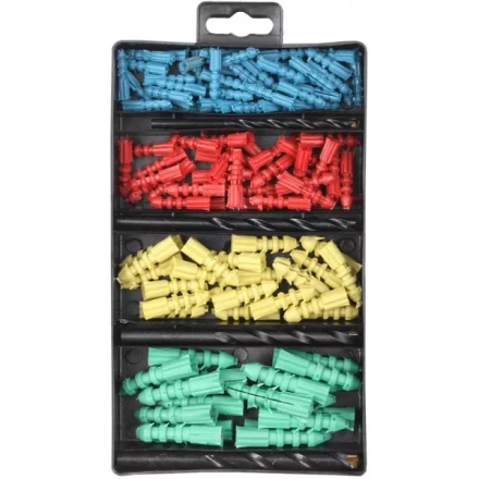 Набор ТЕВТОН Свёрла &quot;ХОББИ&quot; по бетону с дюбелями, 5, 6, 8, 10мм 2913-H4-120 купить в Кургане