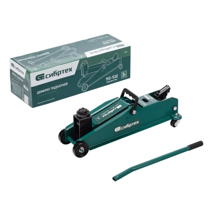 Домкрат гидравлический подкатной Сибртех 50841, 3 т, 192-532 мм, SUV купить в Кургане