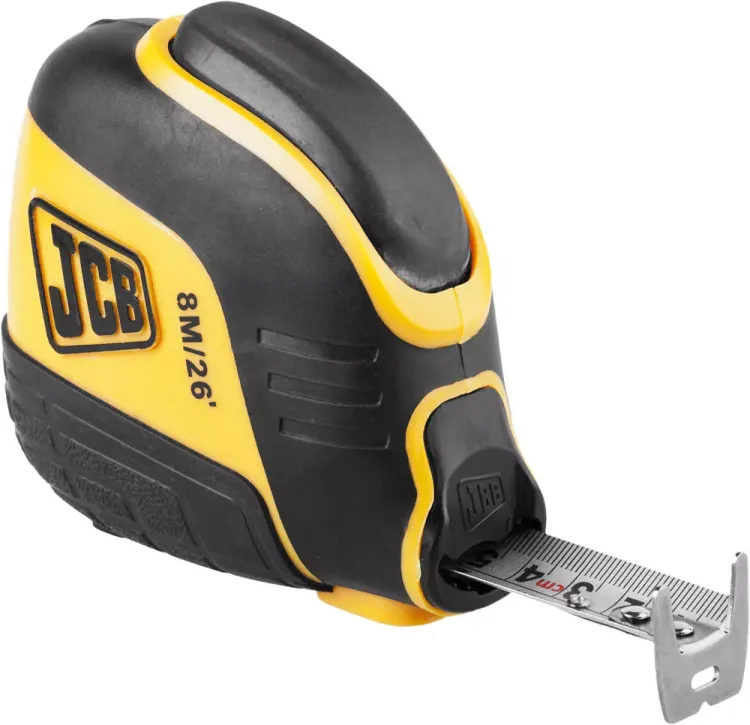 Рулетка JCB, автостоп, двусторонняя шкала, двухкомпонентный корпус, 8м JMS004 купить в Кургане