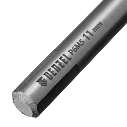 Сверло спиральное по металлу Denzel, 11 х 195 мм, Р6М5, Golden Tip, удлиненное 718264 купить в Кургане