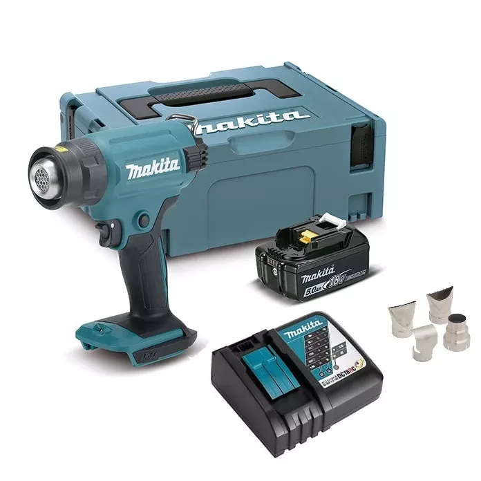 Аккумуляторный 18V тепловой пистолет (фен) Makita DHG180RT1J (1x АКБ 5Ач, ЗУ) купить в Кургане