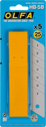 Лезвие OLFA сегментированное, 25х126х0,7мм, 5шт OL-HB-5B купить в Кургане