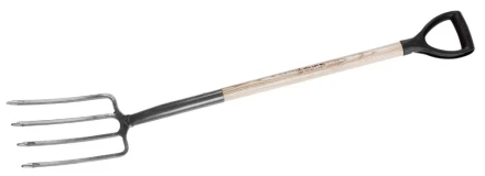 Вилы ЗУБР &quot;МАСТЕР&quot; ФАВОРИТ садовые, деревянный черенок из ясеня, пластиковая рукоятка, 280x180x1200мм 4-39562 купить в Кургане