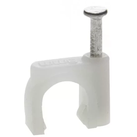 ЗУБР &quot;МАСТЕР&quot;. Скоба-держатель для круглого кабеля, с оцинкованным гвоздем, 3 мм, 50 шт 45111-03 купить в Кургане