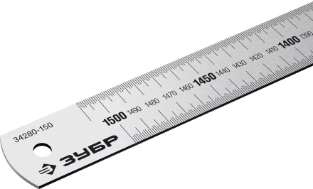 ЗУБР Про-150, длина 1.5 м, усиленная нержавеющая линейка, Профессионал (34280-150) купить в Кургане