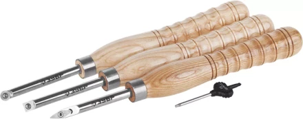 Набор ЗУБР &quot;ЭКСПЕРТ&quot;: Токарные резцы по дереву,&quot;Ромб&quot;,&quot;Квадрат&quot;,&quot;Круг&quot;,твердосплав наконеч из карбида W, 100*340мм, 3шт 18371-H3 купить в Кургане