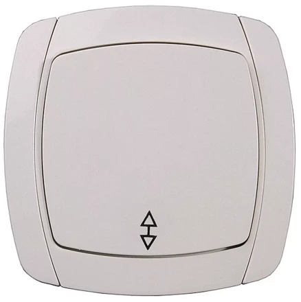 Выключатель СВЕТОЗАР &quot;CITY LIGHT&quot; проходной одноклавишный в сборе, бежевый, 10А/~250В SV-54237-B купить в Кургане