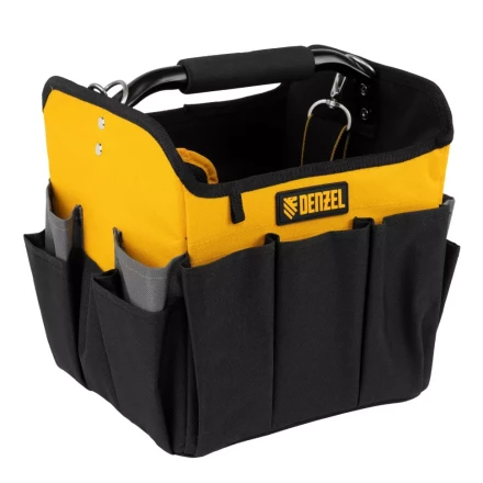 Переноска для инструмента, 260х240х300 мм, 22 кармана, наплечный ремень// Denzel 90294 купить в Кургане