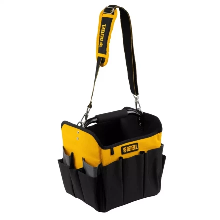 Переноска для инструмента, 260х240х300 мм, 22 кармана, наплечный ремень// Denzel 90294 купить в Кургане