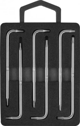 Комплект угловых ключей TORX с центрированным штифтом Т4-Т9  6предметов S2  H09MT06S Jonnesway 47101 купить в Кургане
