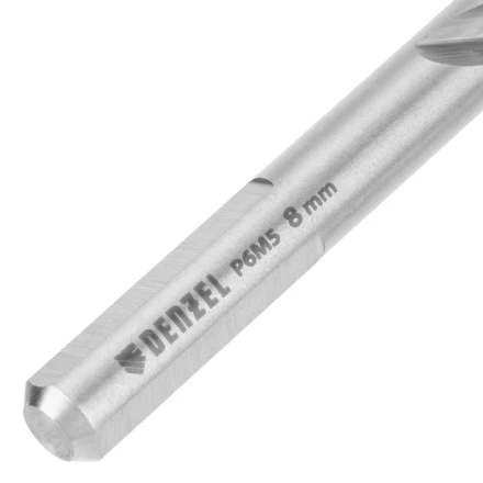 Набор сверл по металлу Denzel, 2-8мм, Р6М5-TiN, Golden Tip, 6 шт, 723000 купить в Кургане