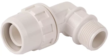 Муфта ЗУБР &quot;ШиреФит&quot; соединительная угловая 90°, &quot;штуцер с гайкой - внешняя резьба&quot;, 32мм-1&quot; 51465-32-1 купить в Кургане