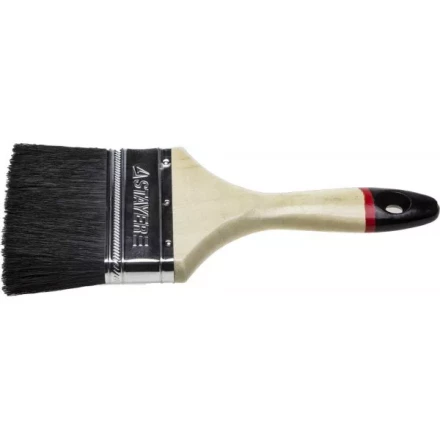 Кисть плоская STAYER &quot;UNIVERSAL-EURO&quot;, чёрная натуральная щетина, деревянная ручка, 100мм 01022-100 купить в Кургане