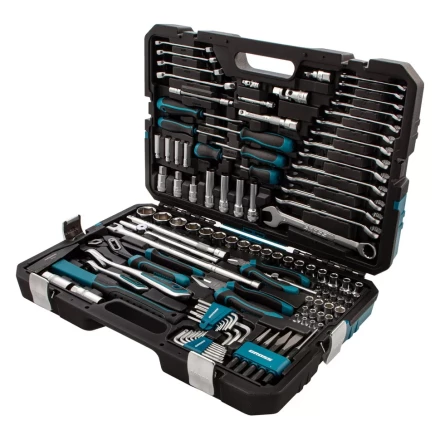 Набор инструментов 115 предметов, 120 зубьев, CrV, 1/4&quot;, 1/2&quot; Gross 14152 купить в Кургане