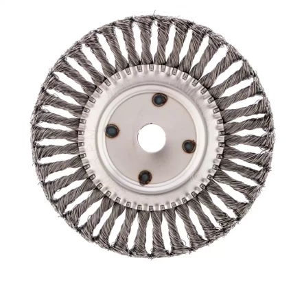 Щетка для УШМ 200 мм посадка 22,2 мм Плоская крученая проволока 0,5 мм Сибртех 746387 купить в Кургане