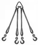 Строп текстильный четырехветвевой 4СТ 20 т  L=4 м  5:1 Звено РТ-3 купить в Кургане