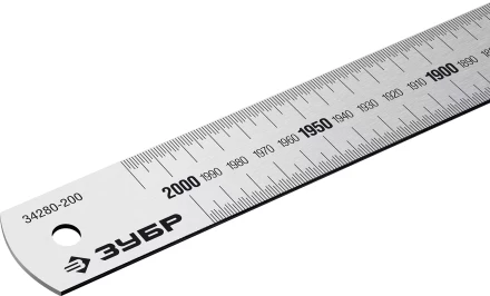 ЗУБР Про-200, длина 2,0 м, усиленная нержавеющая линейка, Профессионал (34280-200) купить в Кургане