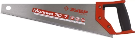 Ножовка универсальная (пила) ЗУБР МОЛНИЯ-3D 400 мм, 7TPI, 3D зуб, точный рез вдоль и поперек волокон, для средних заготовок из всех видов материалов 15077-40 купить в Кургане