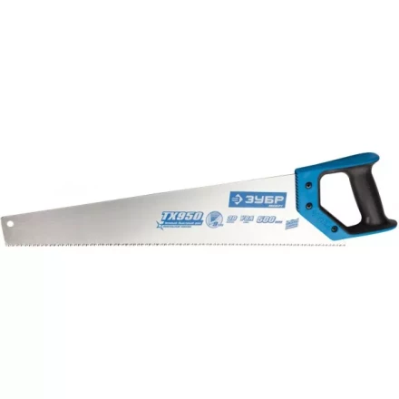 Ножовка по дереву (пила) ЗУБР ЛЕВША-9 400 мм, 9 TPI, мелкий 3D зуб, точный рез вдоль и поперек волокон всех видов материалов, 2K рукоятка 15233-40 купить в Кургане