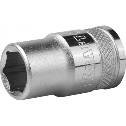 Торцовая головка KRAFTOOL &quot;INDUSTRIE QUALITAT&quot;, Cr-V, FLANK, хромосатинированная, 1/2&quot;, 13 мм 27805-13_z01 купить в Кургане