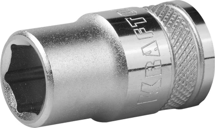 Торцовая головка KRAFTOOL &quot;INDUSTRIE QUALITAT&quot;, Cr-V, FLANK, хромосатинированная, 1/2&quot;, 13 мм 27805-13_z01 купить в Кургане