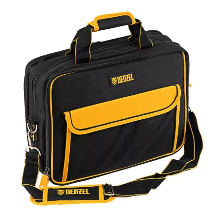Сумка для инструмента, 400х170х300 мм, 3 отделения, 28 карманов, наплечный ремень// Denzel 90295 купить в Кургане