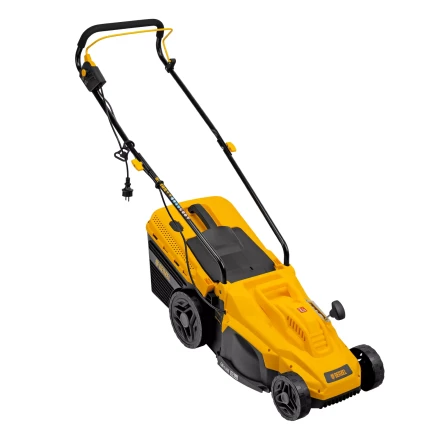 Газонокосилка электрическая GM-1300, 1300 Вт, шир. 32 см, 5 уров., травосб. 35 л Denzel 96627 купить в Кургане