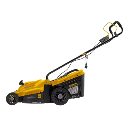 Газонокосилка электрическая GM-1300, 1300 Вт, шир. 32 см, 5 уров., травосб. 35 л Denzel 96627 купить в Кургане