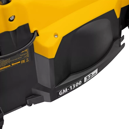 Газонокосилка электрическая GM-1300, 1300 Вт, шир. 32 см, 5 уров., травосб. 35 л Denzel 96627 купить в Кургане