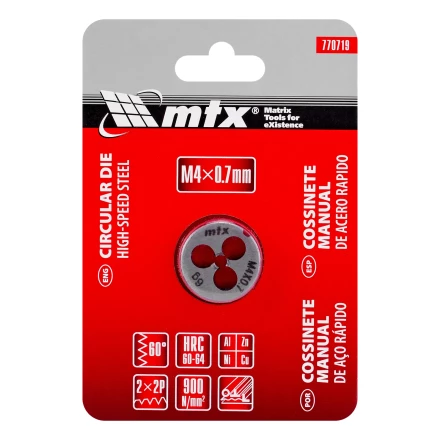 Плашка М4 х 0.7 мм, Р6М5 Matrix 770719 купить в Кургане