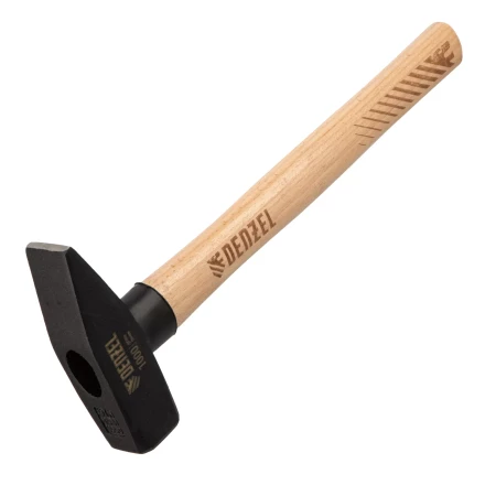 Молоток слесарный, 1000 г Denzel, кованый квадратный боек, буковая рукоятка 10437 купить в Кургане