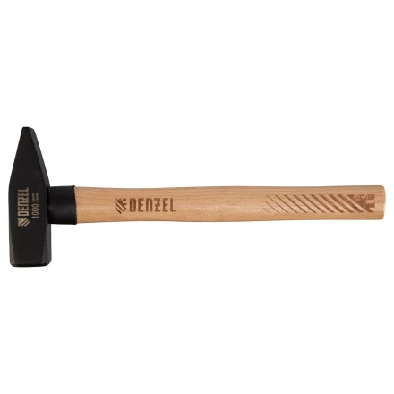 Молоток слесарный, 1000 г Denzel, кованый квадратный боек, буковая рукоятка 10437 купить в Кургане