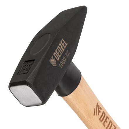 Молоток слесарный, 1000 г Denzel, кованый квадратный боек, буковая рукоятка 10437 купить в Кургане