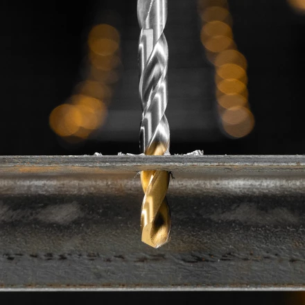 Набор сверл по металлу Denzel 723001, 1-10 мм, Р6М5-TiN, Golden Tip, 10 шт купить в Кургане