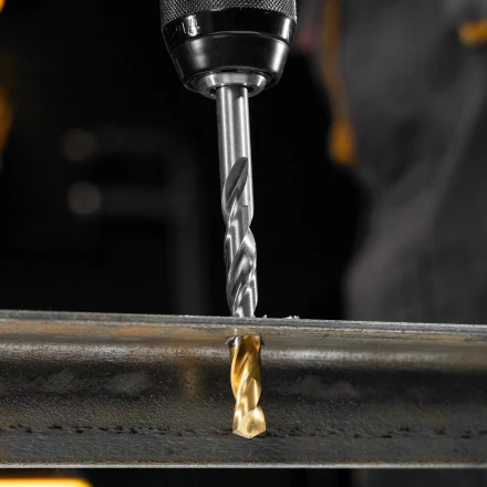 Набор сверл по металлу Denzel 723001, 1-10 мм, Р6М5-TiN, Golden Tip, 10 шт купить в Кургане