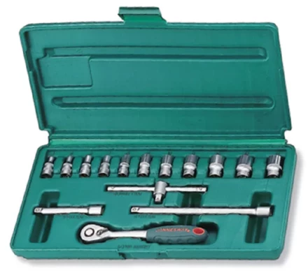 Набор головок торцевых 1/4&quot;DR 4-14мм 15предметов Jonnesway S04Н2715S 47482 купить в Кургане