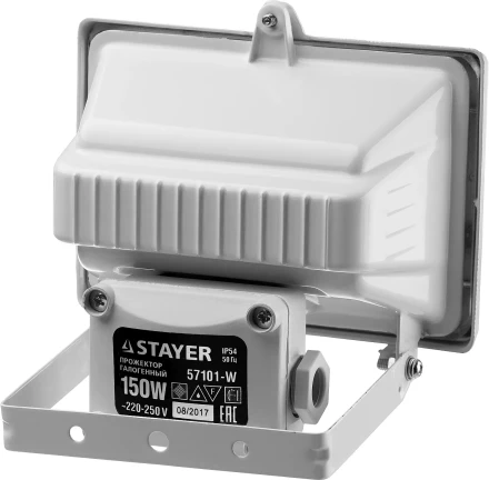 Прожектор STAYER &quot;MASTER&quot; MAXLight галогенный, с дугой крепления под установку, белый, 150Вт 57101-W купить в Кургане