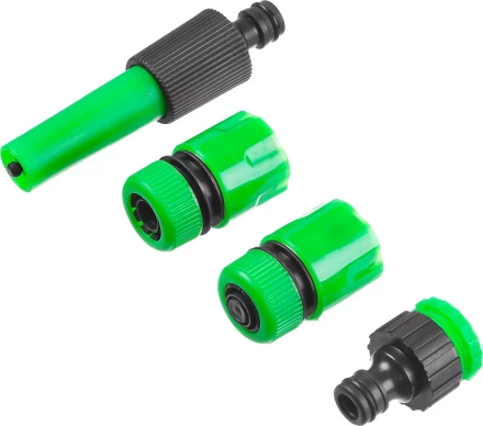 Набор поливочный РОСТОК: Наконечник, 2 соединителя 3/4&quot;, адаптер внешний 427263 купить в Кургане