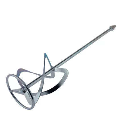 Насадка для миксера, для легких растворов, 140 х 590 мм, оцинкованная, хвостовик резьба М14 Сибртех 848987 купить в Кургане