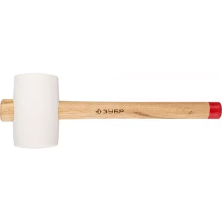 Киянка ЗУБР &quot;МАСТЕР&quot; резиновая белая, с деревянной рукояткой, 0,34кг 20511-340_z01 купить в Кургане